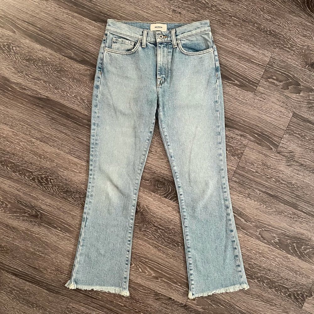 Baldwin mid rise crop flare jeans